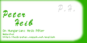 peter heib business card